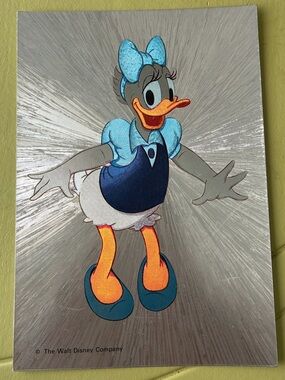 Disney Daisy Duck Metallic Art Print - Blue Outfit Post card